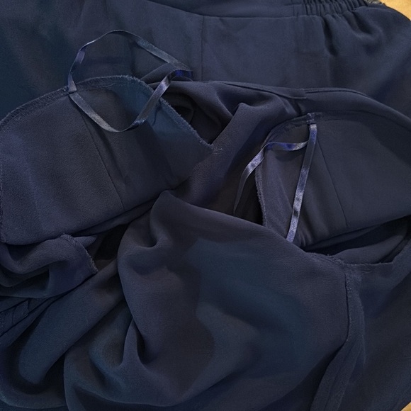 R & M Richards 3pcs navy blue beaded formal blouse/pants suit site 6/petite - Picture 10 of 12